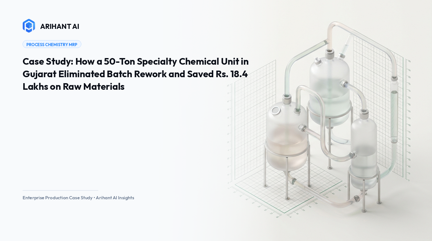 Case Study: How a 50-Ton Specialty Chemical Unit in Gujarat Eliminated Batch Rework and Saved ₹18.4 Lakhs on Raw Materials