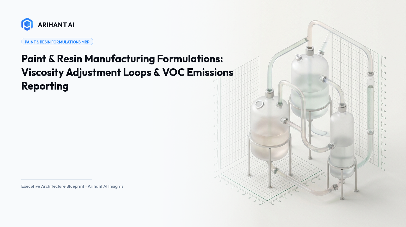 Paint & Resin Manufacturing Formulations: Viscosity Adjustment Loops & VOC Emissions Reporting