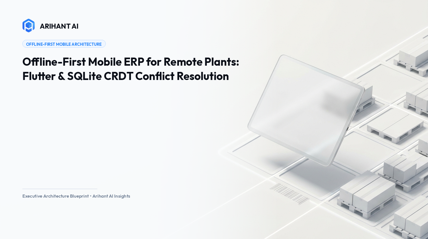 Offline-First Mobile ERP for Remote Plants: Flutter & SQLite CRDT Conflict Resolution