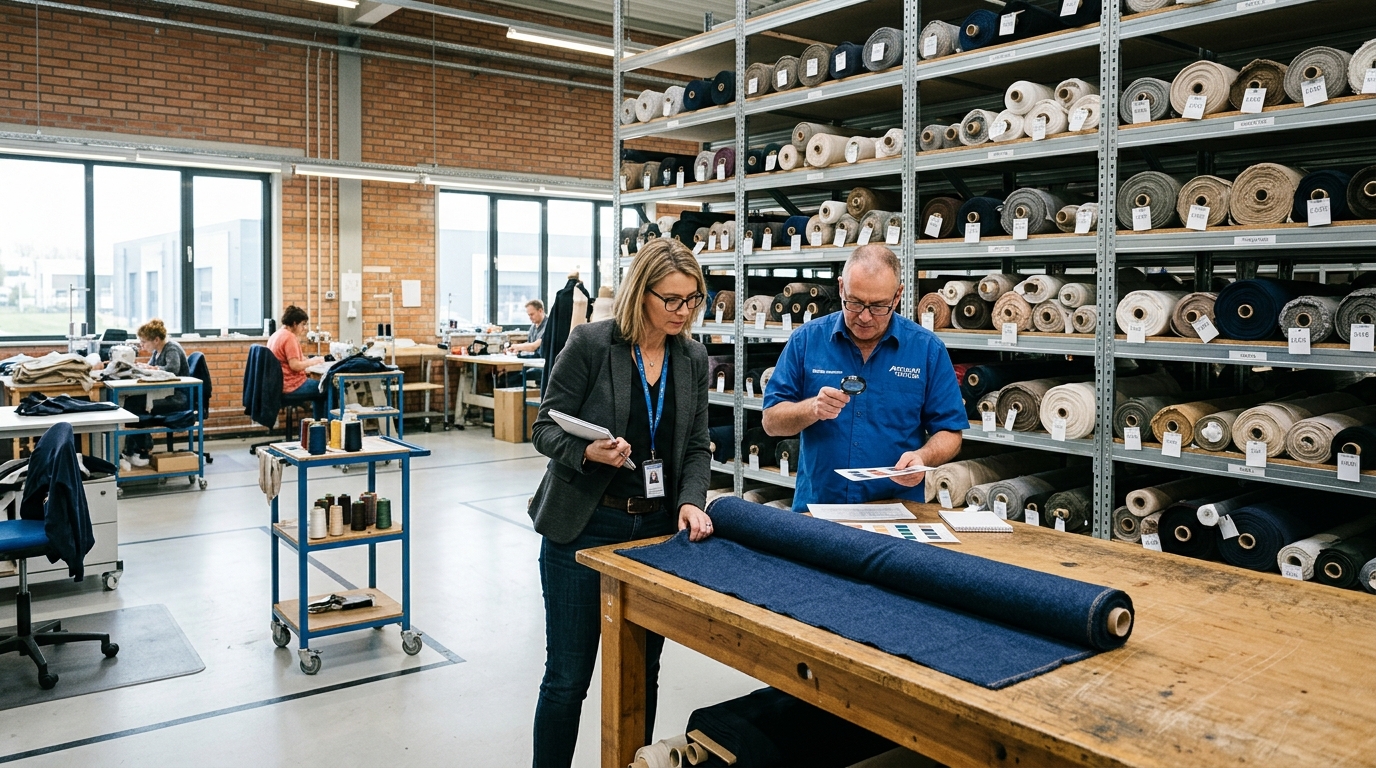 Modern Textile and Garment Manufacturing Production Floor